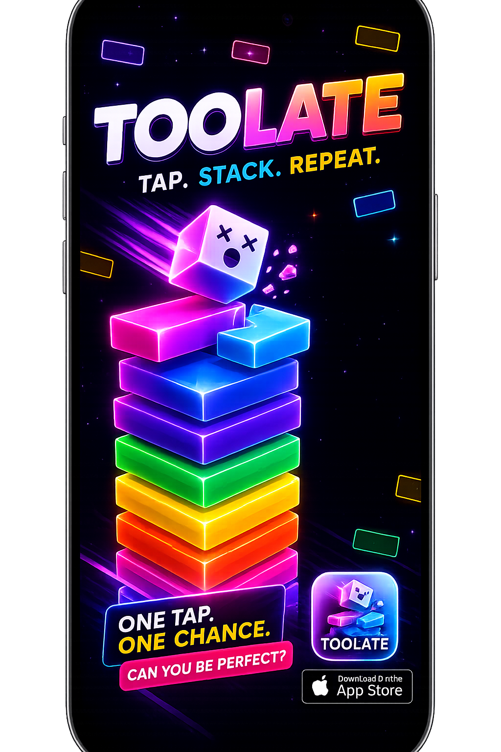 Toolate promotional App Store visual